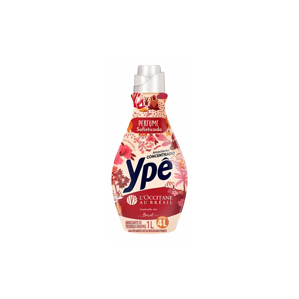 Amaciante Concentrado Ypê 1L L'Occitane Perfume Sofisticado Brésil