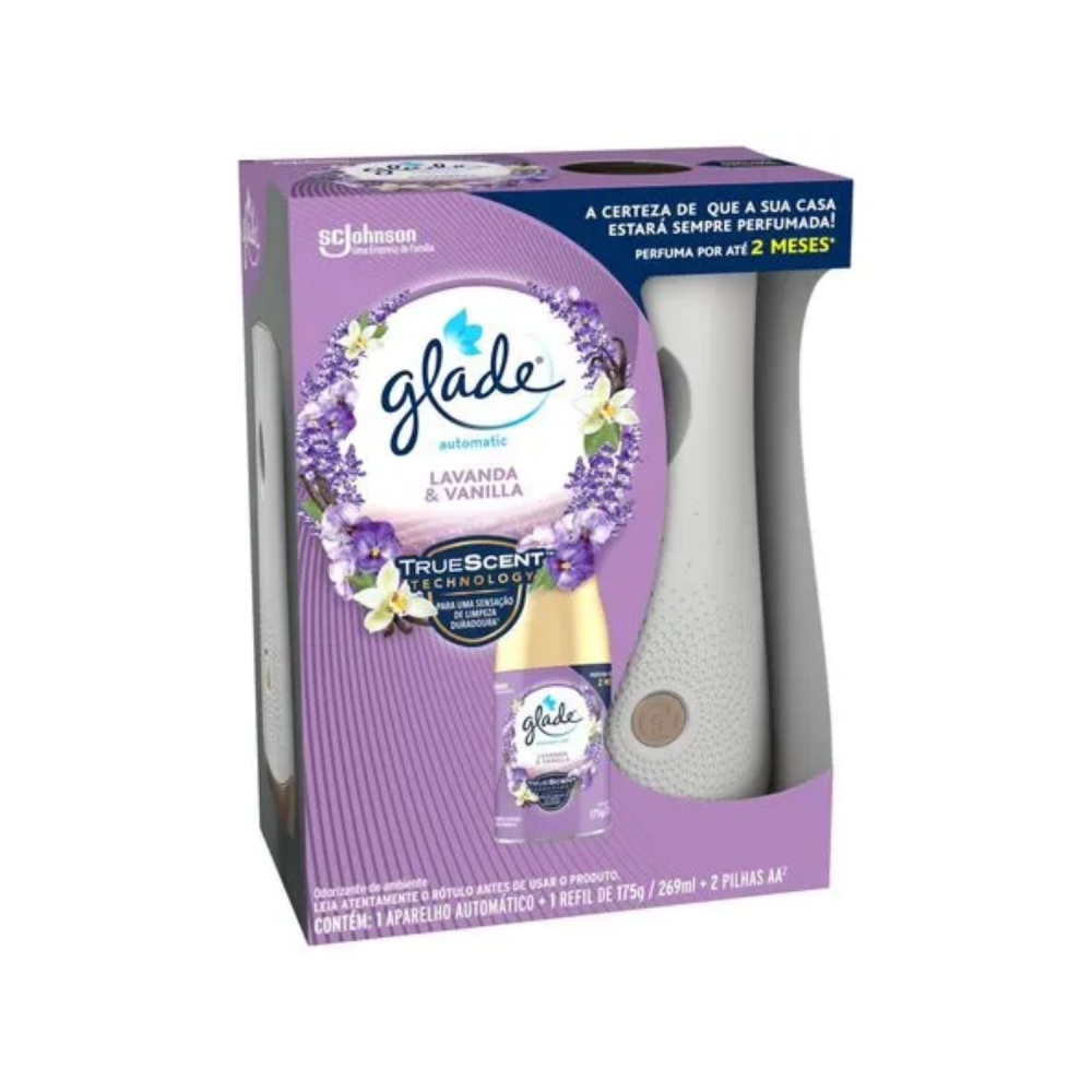 Aromatizador Spray Automático Glade Lavanda Aparelho + 1 Refil