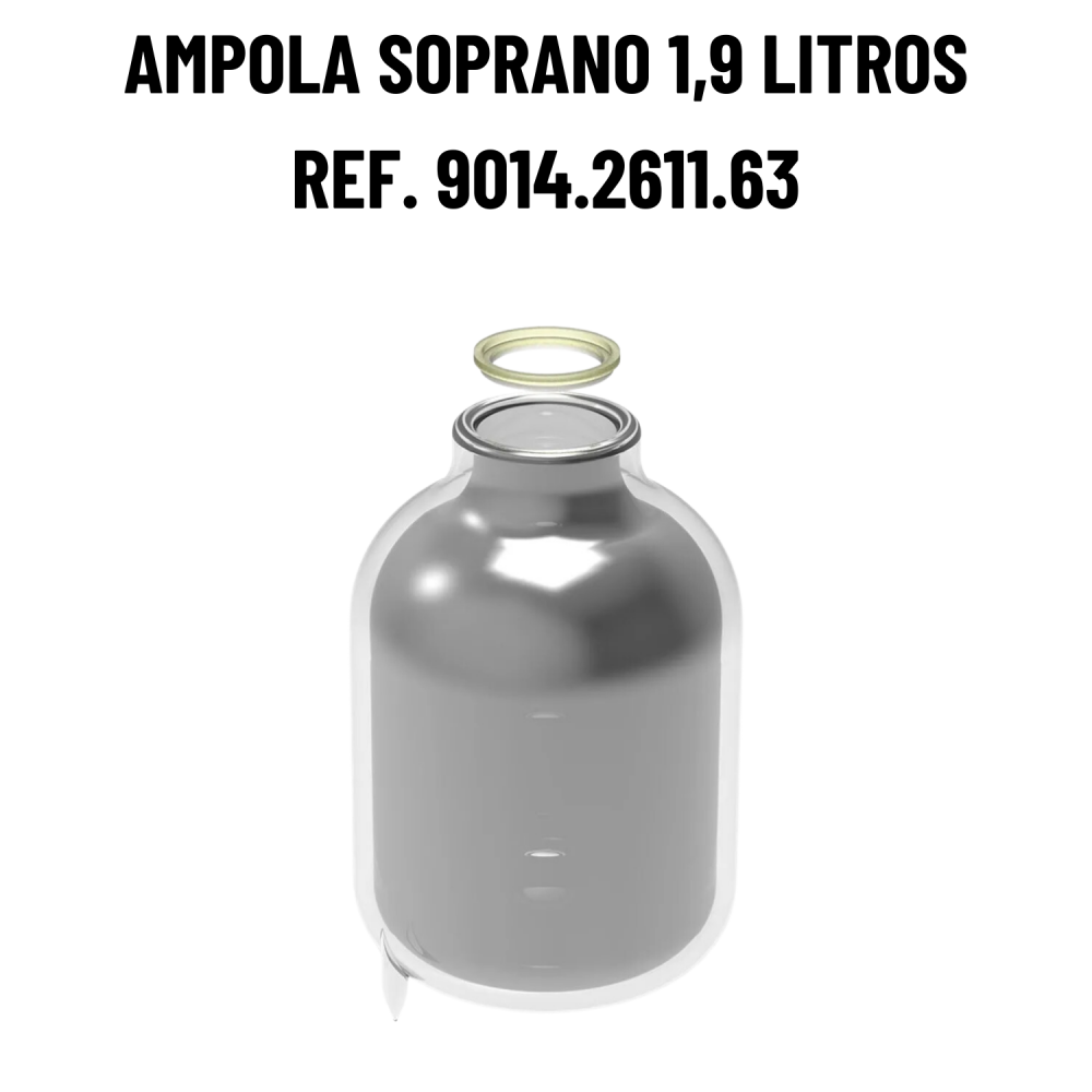 Ampola de Vidro para Garrafa Térmica 1,9L Soprano Exclusiva 
