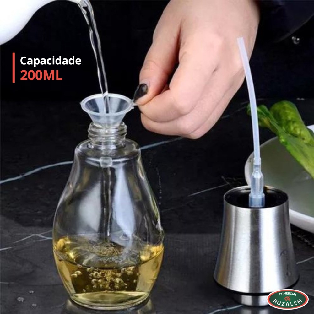 Spray Pulverizador p/ Azeite, Vinagre e Óleo 200mL Galheteiro Unyhome