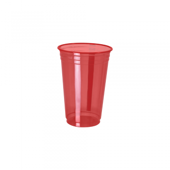 Copo Plástico Descartável 330mL Copobrás Neon Vermelho Balada com 25 unid.