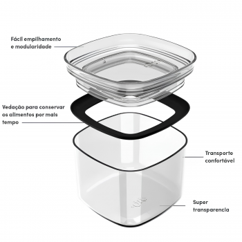 Pote Hermético Organizador <Ou> 450ml Block