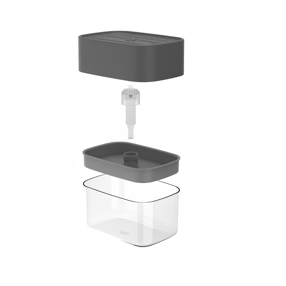 Dispenser para Detergente Porta Esponja <Ou> 550ml Trium Chumbo