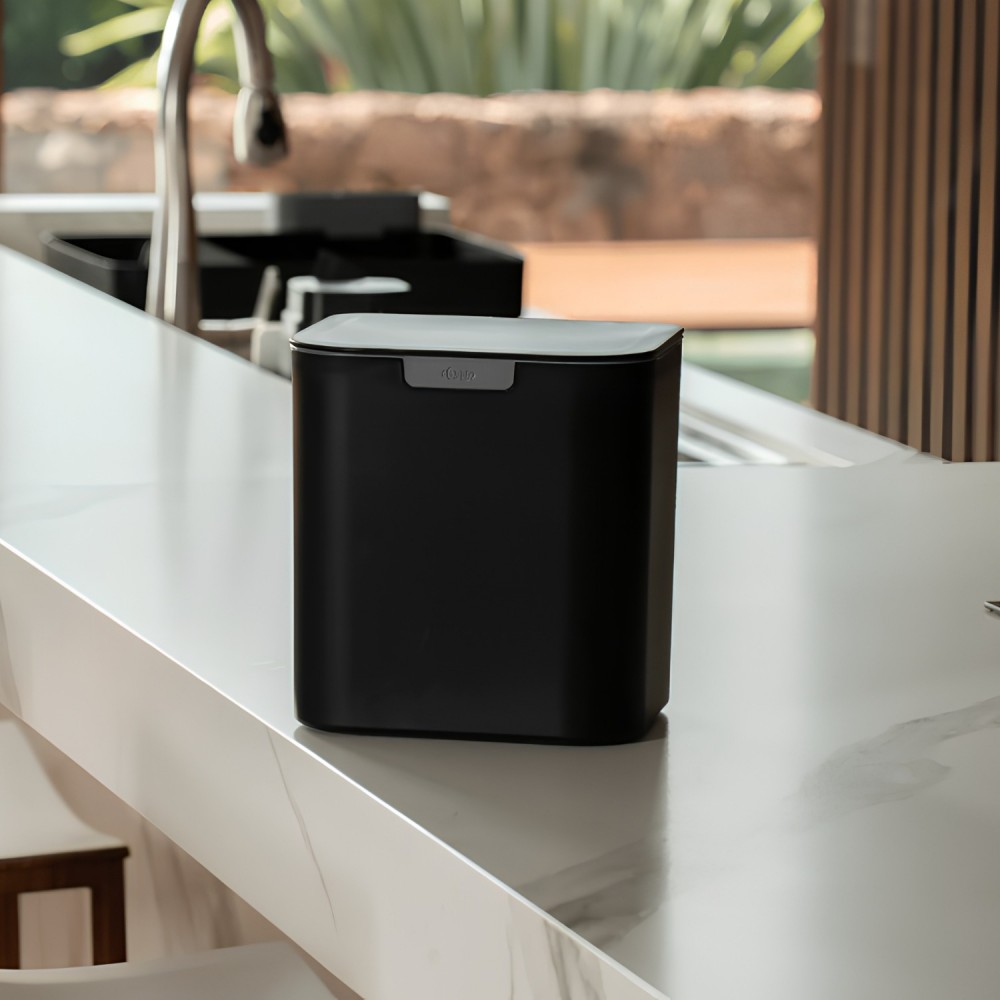 Lixeira de Bancada/Parede <Ou> 5L Liv Preto