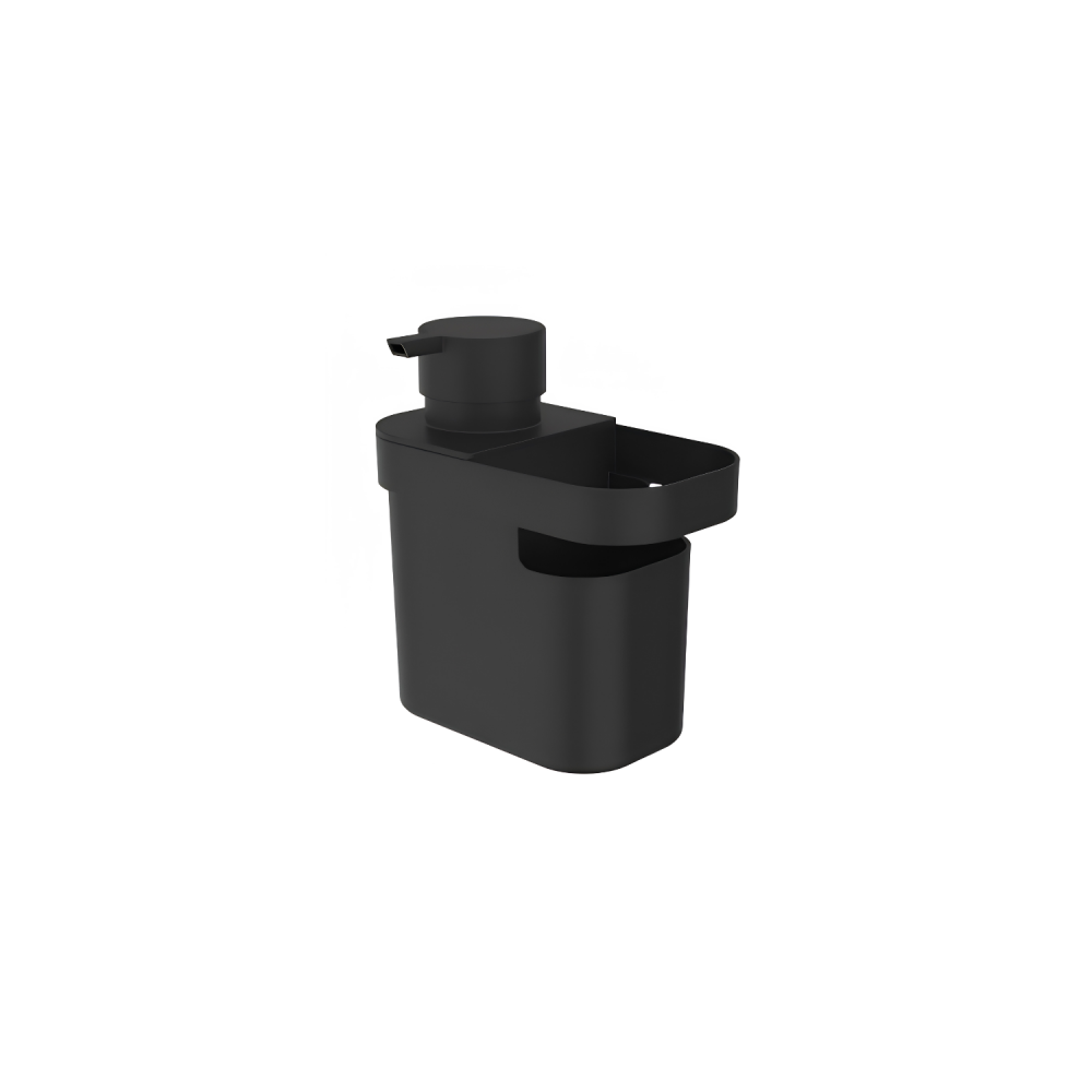 Dispenser para Detergente e Organizador de pia <Ou> 650mL Trium Preto