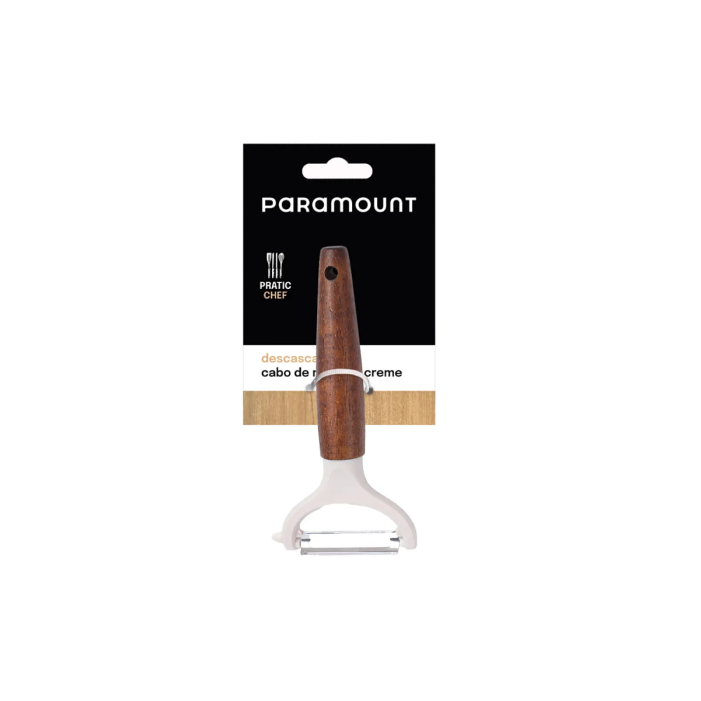 Descascador com Cabo de Madeira Paramount Creme