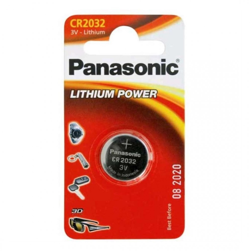 Bateria de Lítio 3V Panasonic CR2032 com 1 unid.