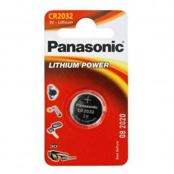 Bateria de Lítio 3V Panasonic CR2032 com 1 unid.