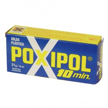 Cola Epóxi Polixpol 10 min Solda Plástica 21g Cinza