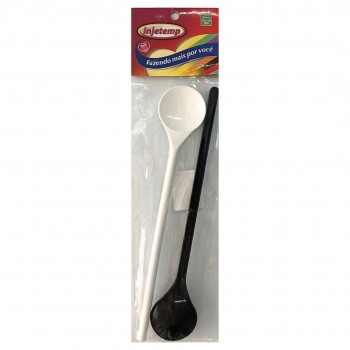 Colher para Suco de Plástico Injetemp com 2 unid.