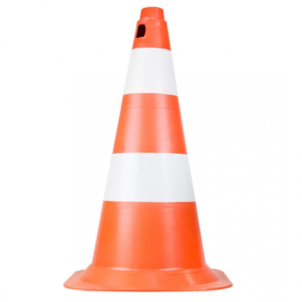 Cone de PVC para Sinalização 50cm LB Laranja/Branco