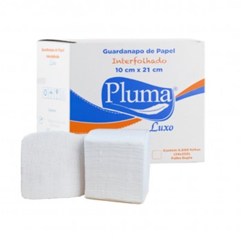 Guardanapo de Papel Interfolha Pluma 10x21cm com 500 folhas