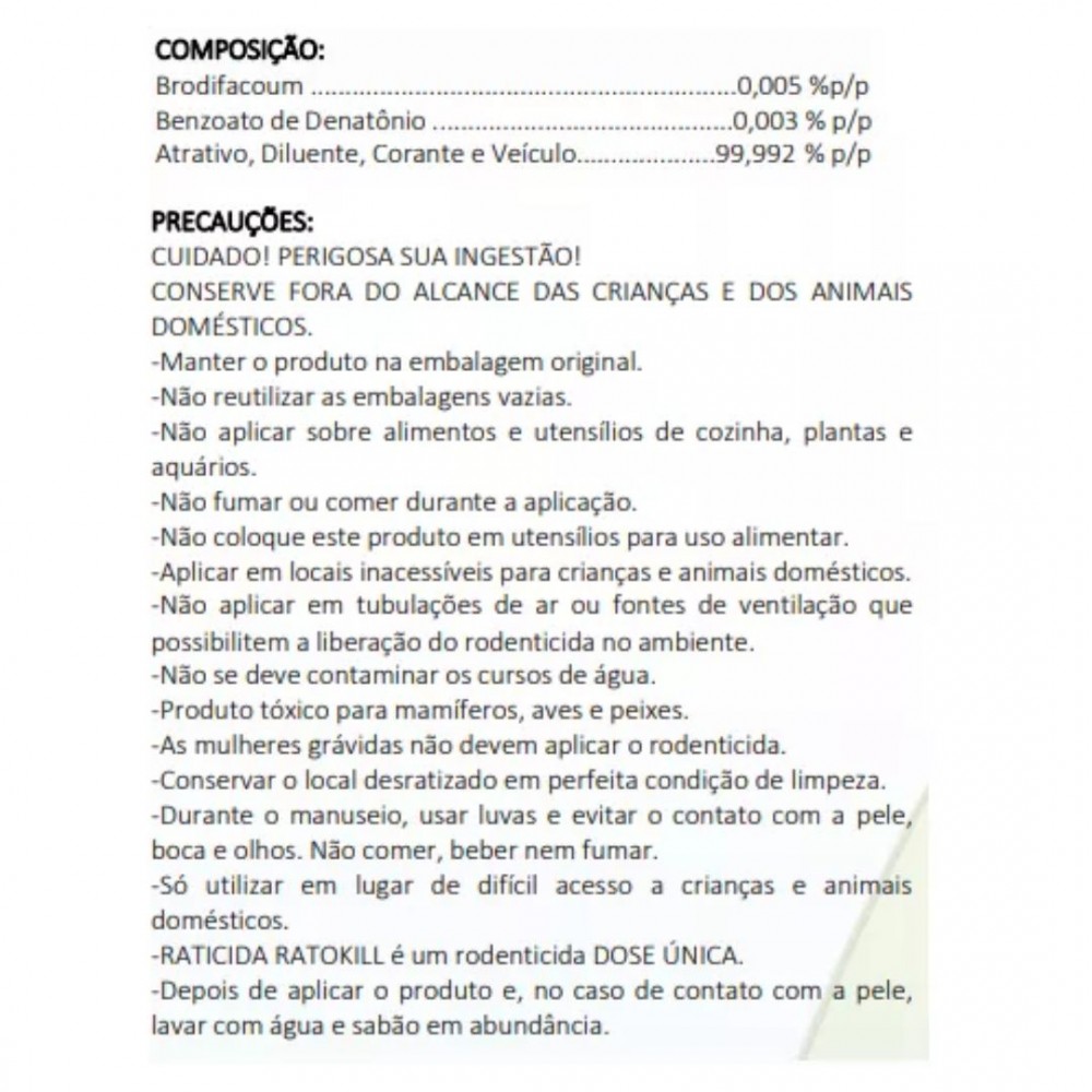 Raticida Granulado Insetimax Ratokill 25g