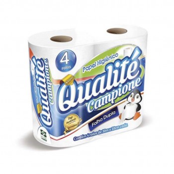 Papel Higiênico Folha Dupla Qualité Neutro com 4 rolos 30 metros