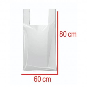 Sacola Plástica Reforçada Branca 60x80cm com 1Kg
