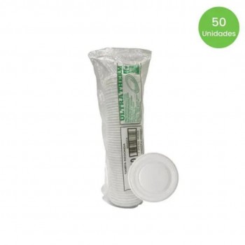 Tampa para Pote Descartável de Isopor MR200/300 Ultratherm com 50 unid.