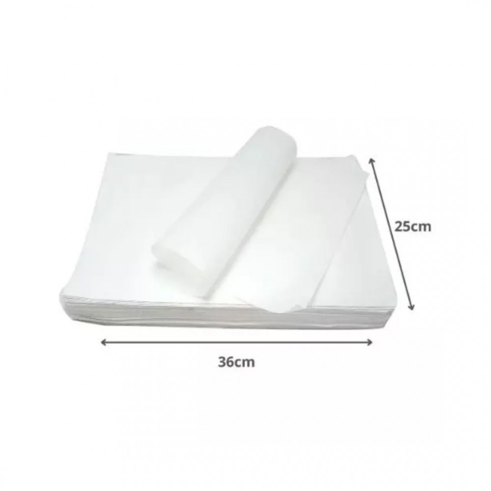 Toalha Americana de Papel 25x35cm com 500 unid. Branco Liso