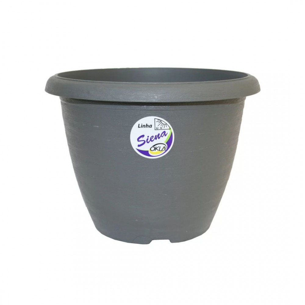 Vaso Plástico Siena n°24 Okla Cinza