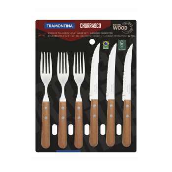 Conjunto de Talhares Inox com 12 peças Tramontina Dynamic