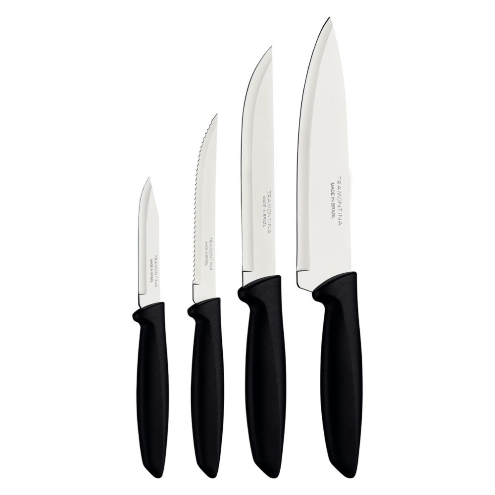 Conjunto p/ Churrasco Tramontina Plenus 4 peças Preto