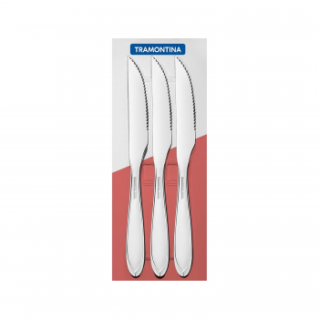 Faca Mesa Churrasco Inox Laguna c/ 3 Tramontina