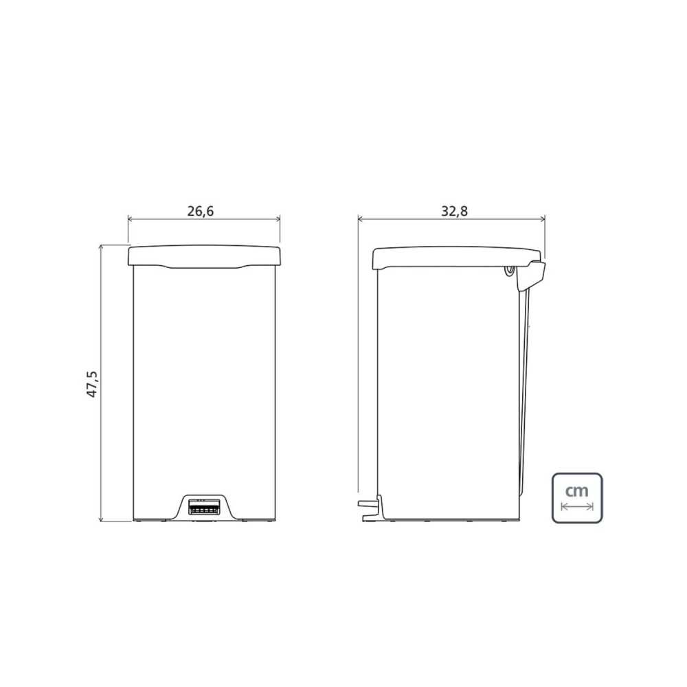 Lixeira Inox com Pedal 20L Tramontina Tampa Preta