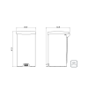 Lixeira Inox com Pedal 20L Tramontina Tampa Preta