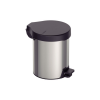 Lixeira Inox com Pedal 12L Tramontina Tampa Preta