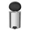 Lixeira Inox com Pedal 12L Tramontina Tampa Preta
