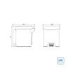 Lixeira Inox com Pedal 12L Tramontina Tampa Preta