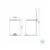 Lixeira Inox com Pedal 12L Tramontina Loop