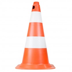 Cone de PVC para Sinalização 50cm LB Laranja/Branco