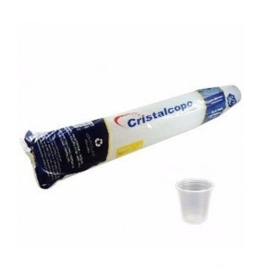 Copo Plástico Descartável 80mL Cristalcopo Branco com 100 unid. Copo Plástico Descartável 80mL Cristalcopo Branco com 100 unid.
