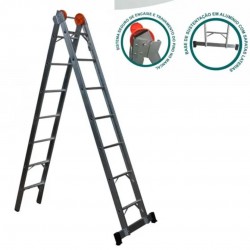 Escada Extensiva de Alumínio Ágata 2x7 Degraus Escada Extensiva de Alumínio Ágata 2x7 Degraus