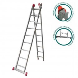 Escada Extensiva de Alumínio Ágata 2x9 degraus Escada Extensiva de Alumínio Ágata 2x9 degraus