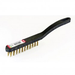 Escova de Aço 3 Fileiras Max Cabo de Plástico