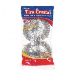 Esponja de Aço Tira Crosta Brics com 2 unid.