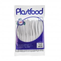 Faca Descartável Refeição Master Plastfood Branco com 50 unid. Faca Descartável Refeição Master Plastfood Branco com 50 unid.