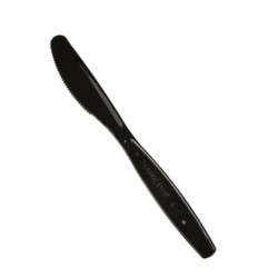 Faca Descartável Refeição Master Plastfood Preto com 50 unid. Faca Descartável Refeição Master Plastfood Preto com 50 unid.