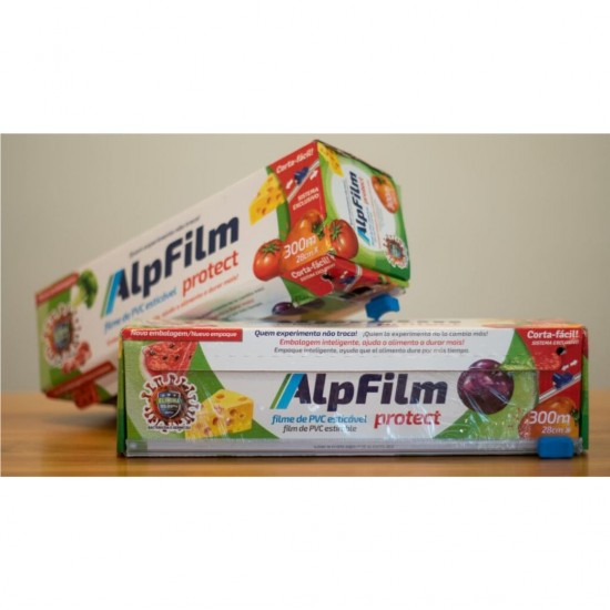 Filme de PVC Alpfilm com Trilho Cortador 45cm x 300m Filme de PVC Alpfilm com Trilho Cortador 45cm x 300m