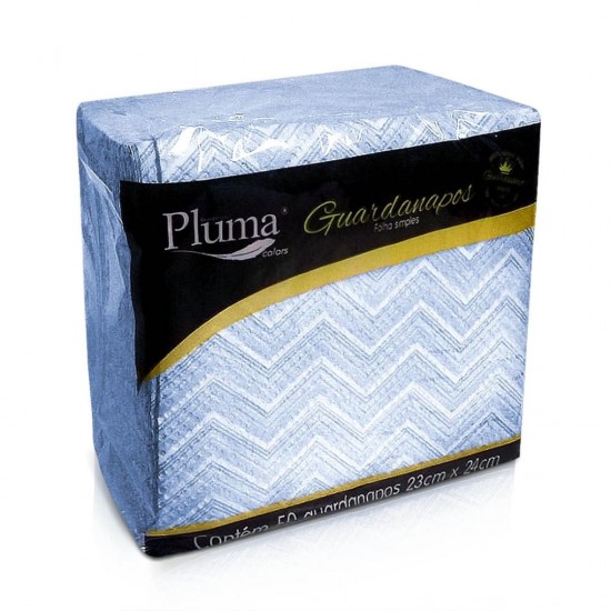 Guardanapo de Papel Pluma 23x24cm Azul com 50 folhas