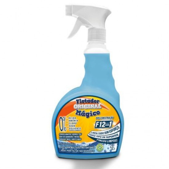 Limpador Flotador Concentrado Pós-Obra F12 Pingo Mágico 1L Limpador Flotador Concentrado Pós-Obra F12 Pingo Mágico 1L