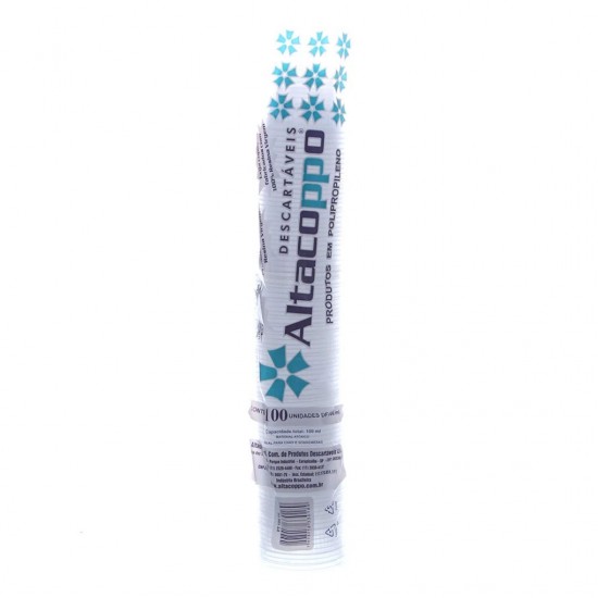 Pote Plástico Descartável 100mL Altacoppo com 100 unid. Transparente Pote Plástico Descartável 100mL Altacoppo com 100 unid. Transparente