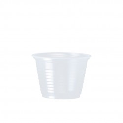 Pote Plástico Descartável 100mL Cristalcopo com 100 unid. Transparente