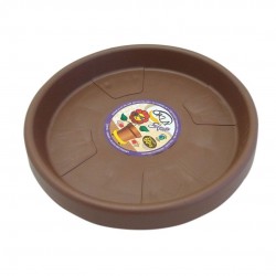 Prato Redondo para Vaso com Rodas 27cm Okla Tabaco até 60Kg Prato Redondo para Vaso com Rodas 27cm Okla Tabaco até 60Kg