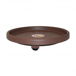 Prato Redondo para Vaso com Rodas 27cm Okla Tabaco até 60Kg Prato Redondo para Vaso com Rodas 27cm Okla Tabaco até 60Kg