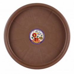 Prato Redondo para Vaso com Rodas 40cm Okla Tabaco até 120kg Prato Redondo para Vaso com Rodas 40cm Okla Tabaco até 120kg