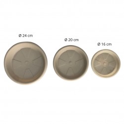 Prato Redondo para Vaso n°16 FG Cinza Prato Redondo para Vaso n°16 FG Cinza