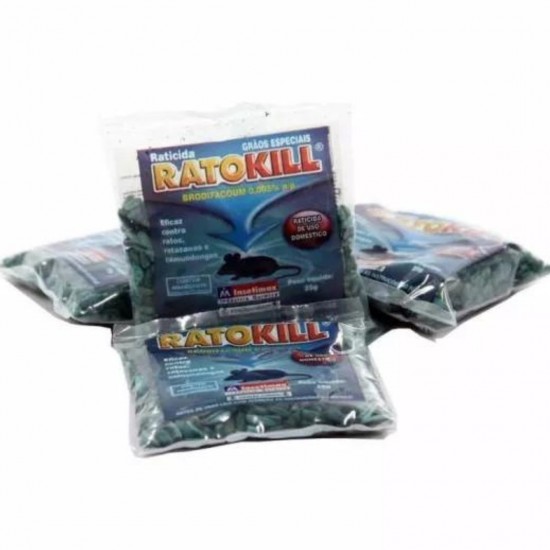 Raticida Grãos Especiais Ratokill 25g