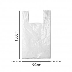 Sacola Plástica Reforçada Branca 90x100cm com 1Kg Sacola Plástica Reforçada Branca 90x100cm com 1Kg